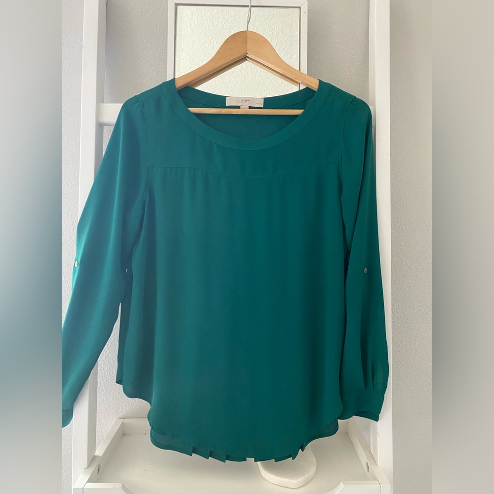 LOFT Pleated Back Blouse